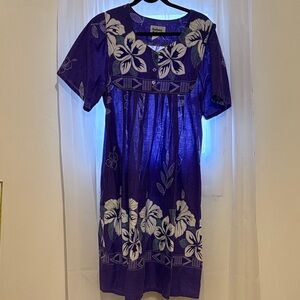 Anthony Richards Hawaiian Purple Floral Dress